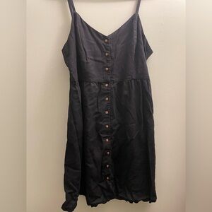 Womens Ricki’s black button down spaghetti strap summer dress XL